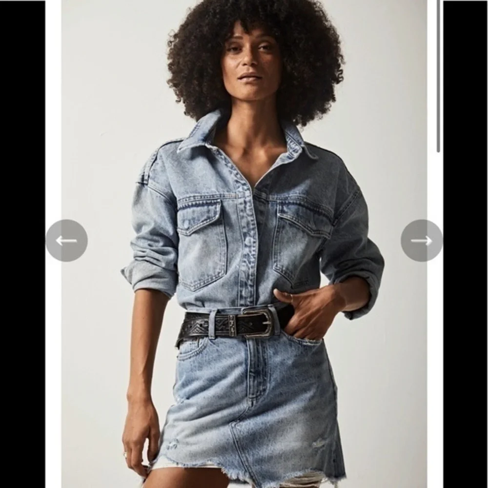 Pistola blue jean The Rumi distressed skirt - Picture 3 of 11